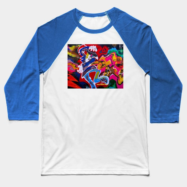 Graffiti Dance Baseball T-Shirt by Kater